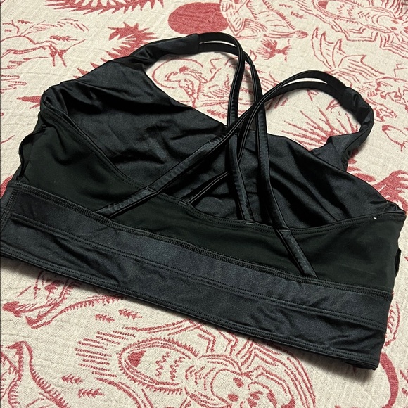 lululemon athletica Longline Black Cross-Back Sports Bra size 8 black - Picture 8 of 11